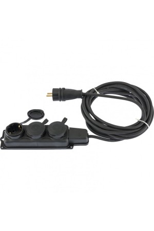 Удлинитель электрический силовой, 20 м, 3 х 1.5 мм, 16 А, тип УХЗ-16, Россия Denzel