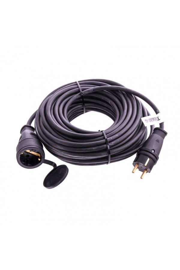 Удлинитель электрический силовой, 10 м, 1 розетка, КГ 3 х 2.5 мм, 16 А, тип УХЗ-16, Denzel