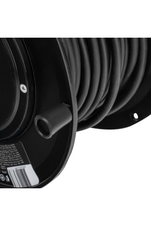 Удлинитель силовой на кабельной катушке, ПВС, 25 м, 4 розетки с крышкой, IP44, 16А, УХз16, Россия Сибртех