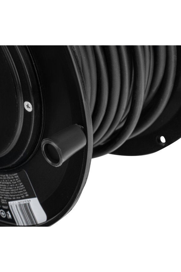 Удлинитель силовой на кабельной катушке, ПВС, 25 м, 4 розетки с крышкой, IP44, 16А, УХз16, Сибртех