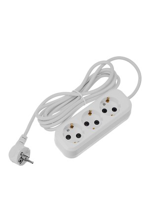 Удлинитель бытовой 3 м, 10A, тип УХз10, с заземлением, 3 розетки Сибртех