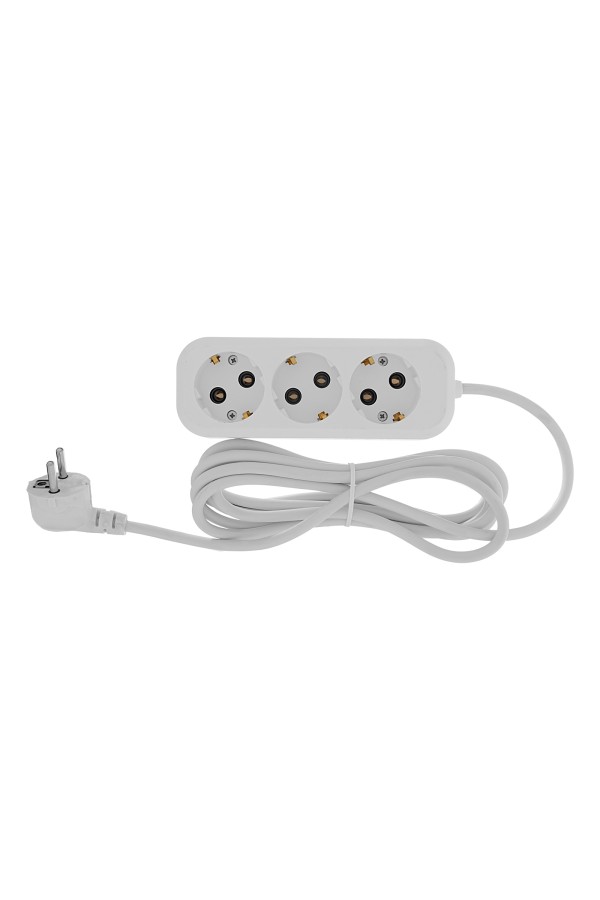 Удлинитель бытовой 3 м, 10A, тип УХз10, с заземлением, 3 розетки Сибртех