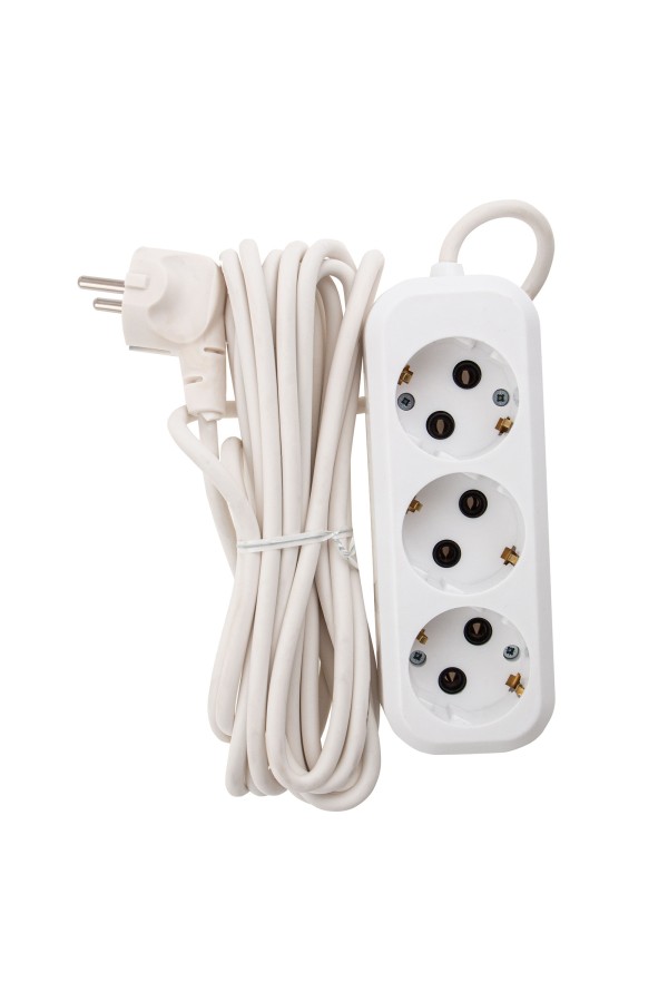 Удлинитель бытовой 5 м, 10A, тип УХз10, с заземлением, 3 розетки Сибртех