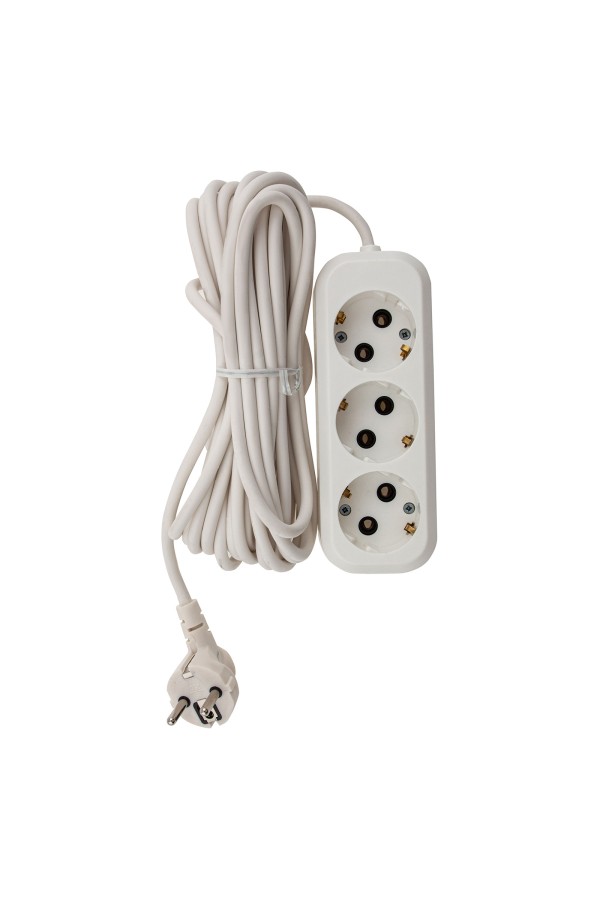 Удлинитель бытовой 7 м, 10А, тип УХз10, с заземлением, 3 розетки Сибртех