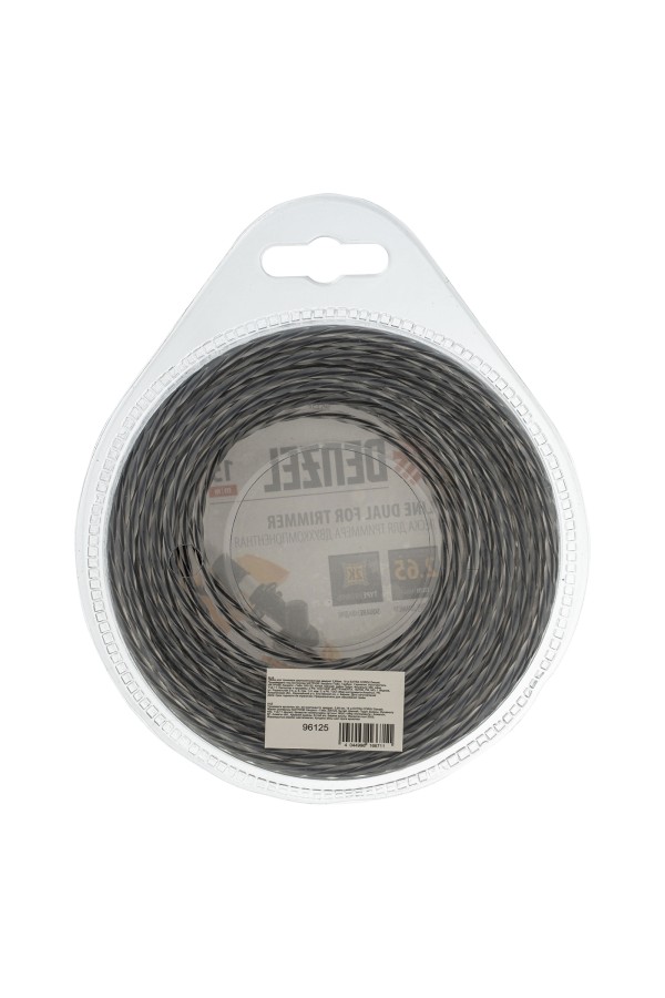 Леска для триммера двухкомпонентная, квадратная 2.65 мм x 15 м Extra cord Denzel