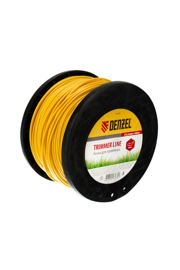 Леска для триммера круглая   2.4 мм, 160 м, на Din катушке Denzel