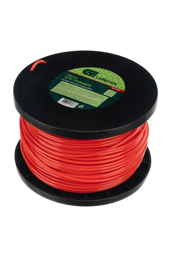 Леска для триммера круглая, на DIN катушке, 3.0 мм х 120 м, Сибртех