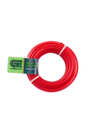 Леска для триммера круглая, 2.4 мм х 15 м, Россия Сибртех