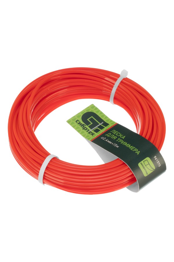 Леска для триммера квадратная, 2.4 мм х 15 м, Сибртех