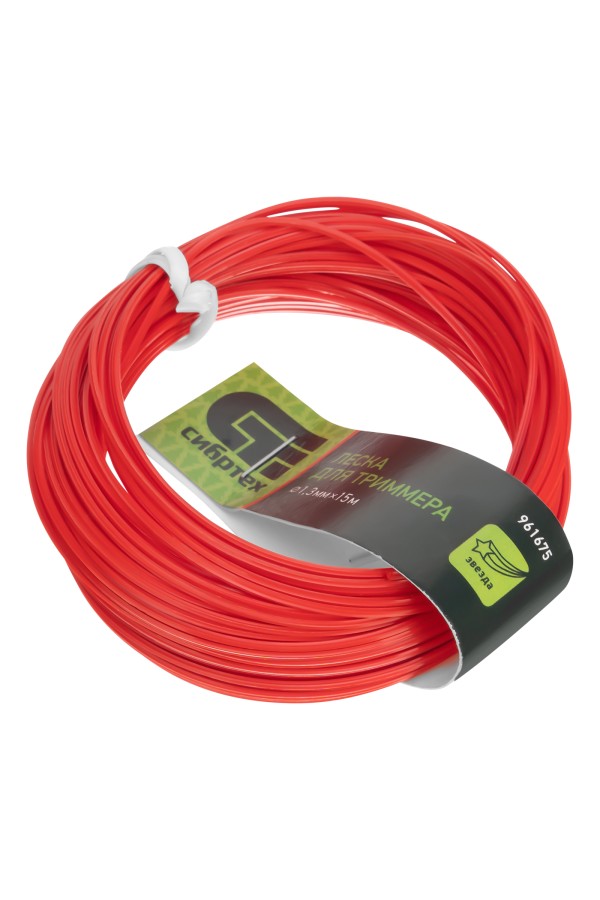 Леска для триммера звезда, 1.3 мм х 15 м, Сибртех