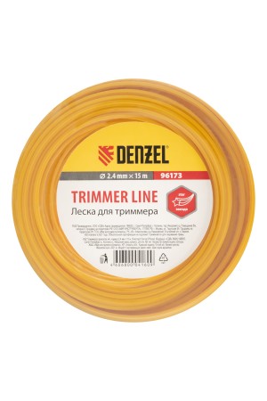 Леска для триммера, звезда, 2.4 мм х 15 м Denzel Россия