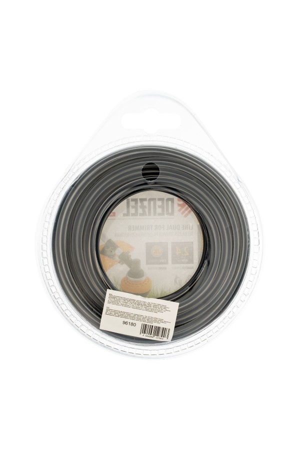 Леска двухкомпонентная для триммера, круглая, 2.4 мм х 15 м, EXTRA CORD Denzel