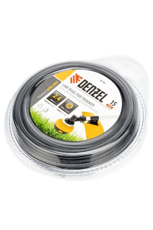 Леска двухкомпонентная для триммера, круглая, 2.4 мм х 15 м, EXTRA CORD Denzel