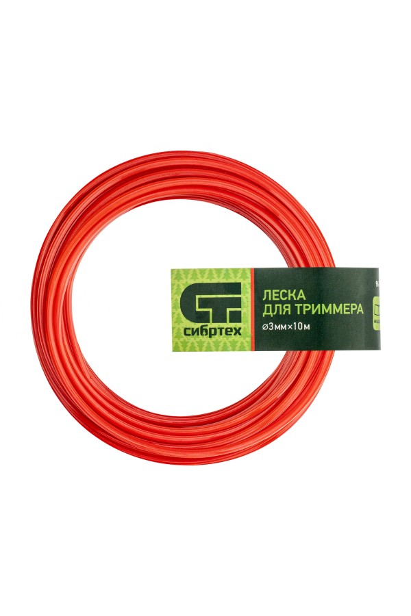 Леска для триммера квадратная, 3.0 мм х 10 м, Сибртех