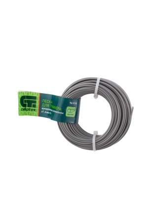 Леска для триммера круглая, армированная алюминием, 1.6 мм х 15 м, Россия Сибртех