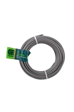 Леска для триммера круглая, армированная алюминием, 2.4 мм х 15 м, Россия Сибртех