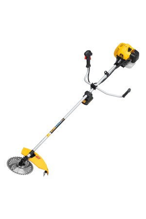 Триммер бензиновый DT-43E, 43 см3, неразъемная штанга, электростартер, состоит из 2 частей Denzel