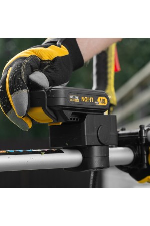 Триммер бензиновый DT-43E, 43 см3, неразъемная штанга, электростартер, состоит из 2 частей Denzel