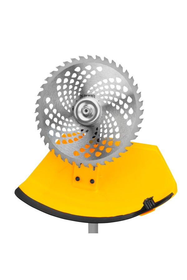 Триммер бензиновый DT-43E, 43 см3, неразъемная штанга, электростартер, состоит из 2 частей Denzel