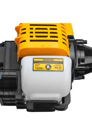 Триммер бензиновый DT-43E, 43 см3, неразъемная штанга, электростартер, состоит из 2 частей Denzel