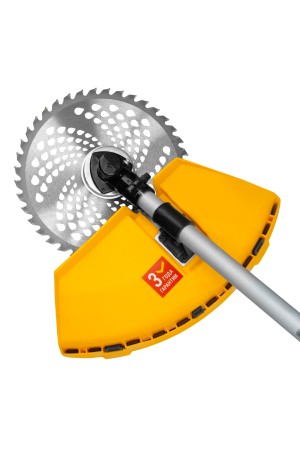 Триммер бензиновый DT-43E, 43 см3, неразъемная штанга, электростартер, состоит из 2 частей Denzel