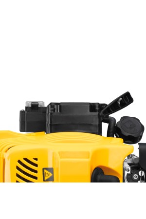 Триммер бензиновый DT-43E, 43 см3, неразъемная штанга, электростартер, состоит из 2 частей Denzel