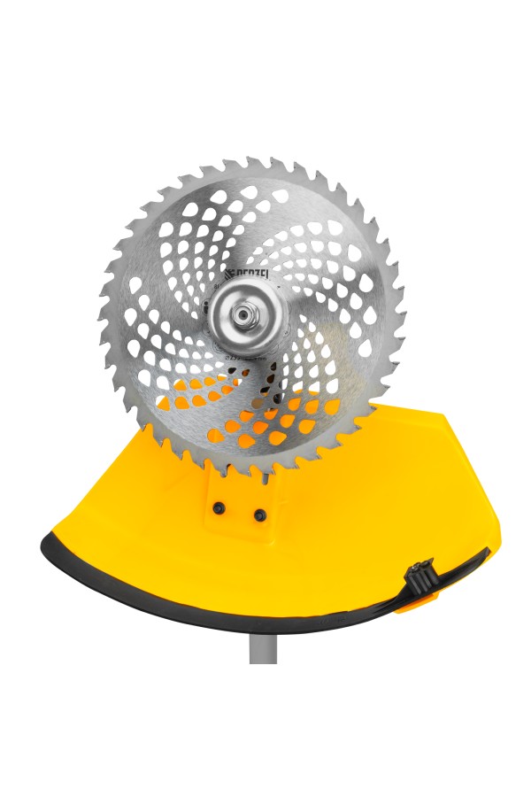 Триммер бензиновый DT-52E, 52 см3, неразъемная штанга, электростартер, состоит из 2 частей Denzel