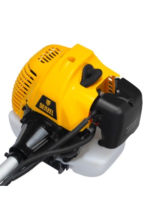 Триммер бензиновый DT-52E, 52 см3, неразъемная штанга, электростартер, состоит из 2 частей Denzel