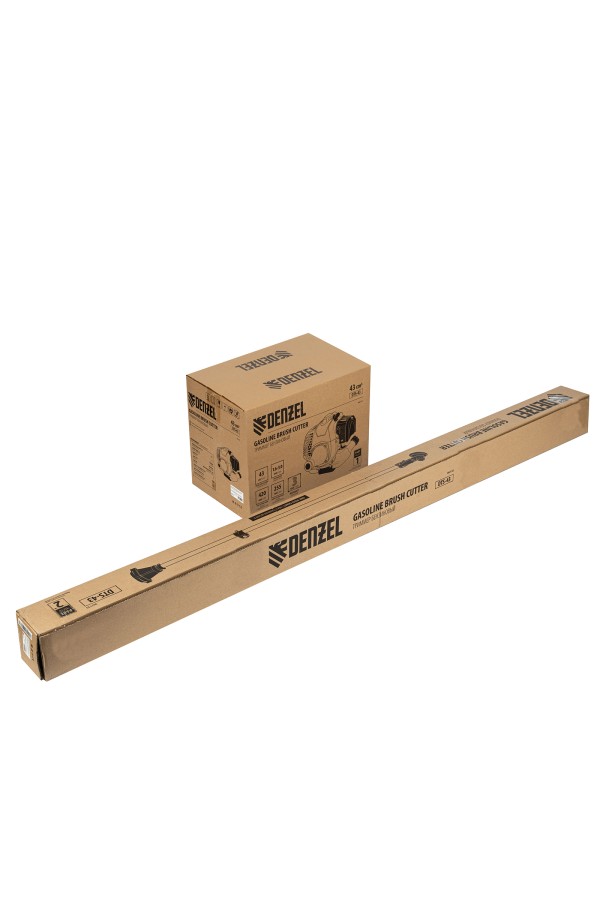 Триммер бензиновый DTS-43, 43 см3, неразъемная штанга, состоит из 2 частей Denzel