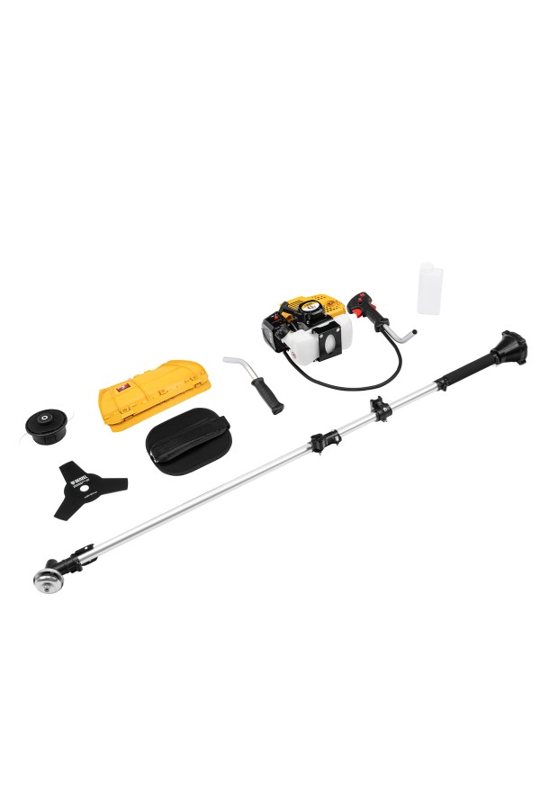 Триммер бензиновый DTS-43S, 43 см3, разъемная штанга, состоит из 2 частей Denzel