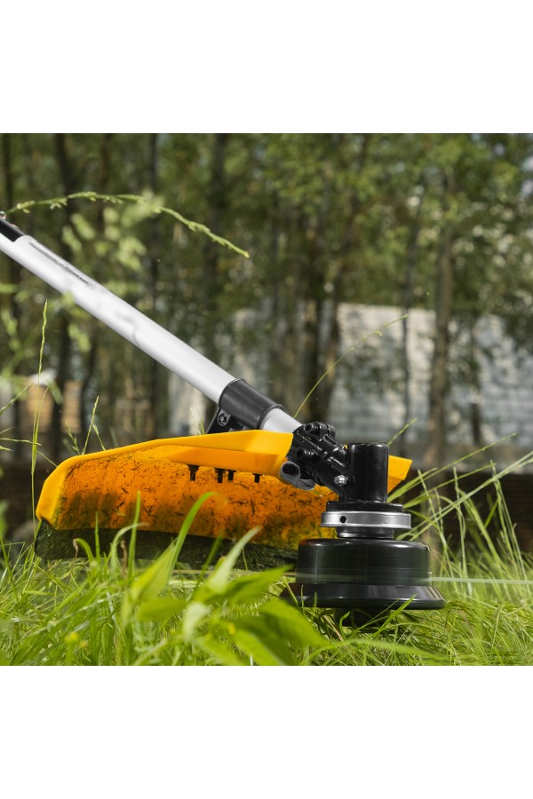 Триммер бензиновый DT 25, 25 см3, 1.3 л. с, неразъемная штанга, состоит из 2 частей Denzel