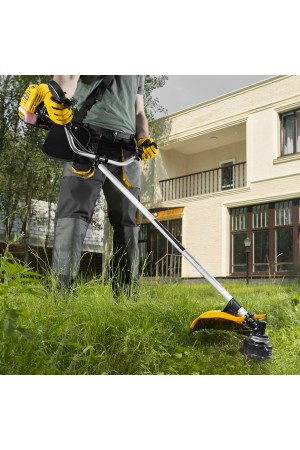 Триммер бензиновый DT 25, 25 см3, 1.3 л. с, неразъемная штанга, состоит из 2 частей Denzel