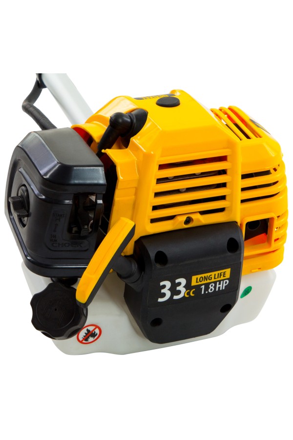 Триммер бензиновый DT 33, 33 см3, 1.8 л. с, неразъемная штанга, состоит из 2 частей Denzel