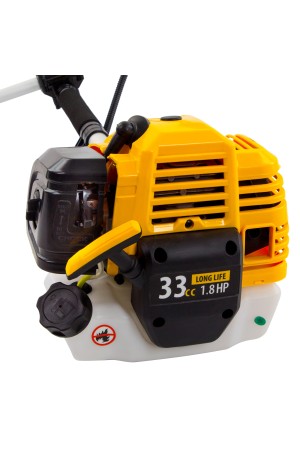 Триммер бензиновый DT 33S, 33 см3, 1.8 л. с, разъемная штанга, состоит из 2 частей Denzel