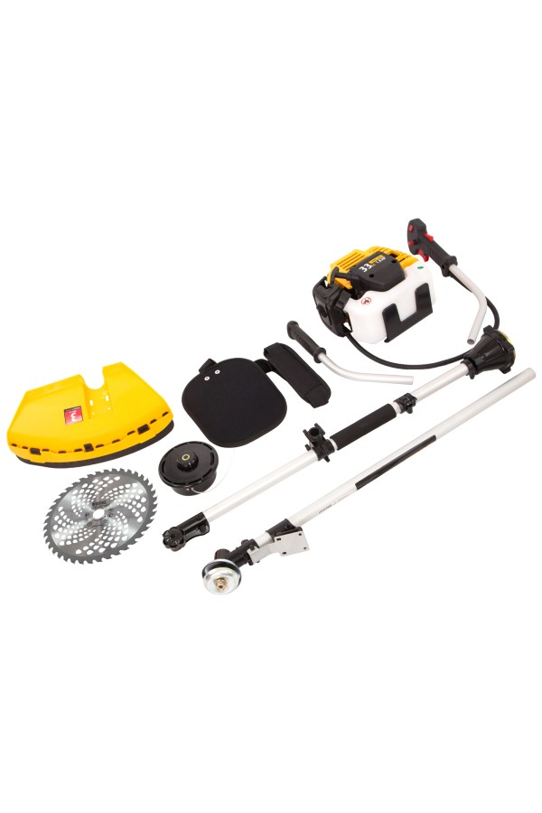 Триммер бензиновый DT 33S, 33 см3, 1.8 л. с, разъемная штанга, состоит из 2 частей Denzel