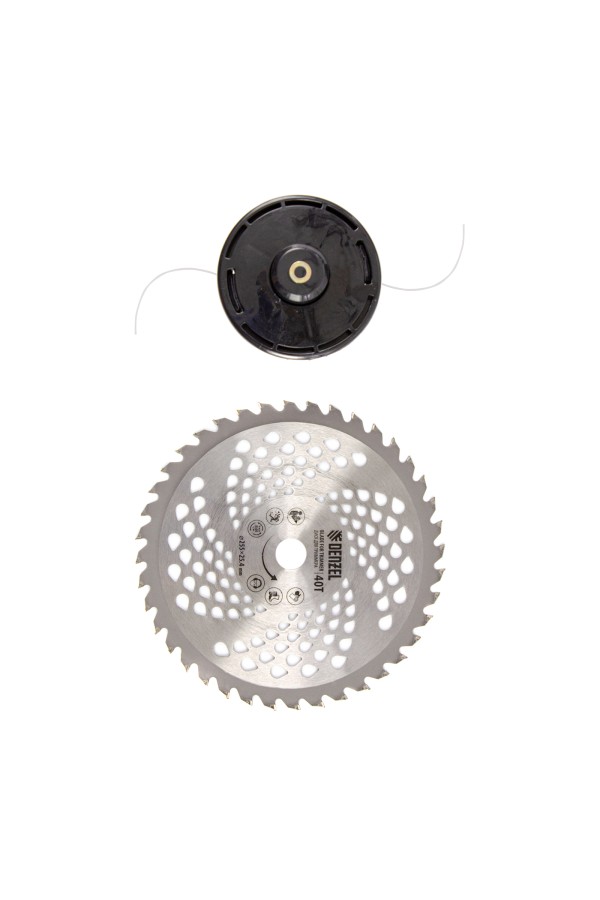 Триммер бензиновый DT 43, 43 см3, 2.5 л. с, неразъемная штанга, состоит из 2 частей Denzel