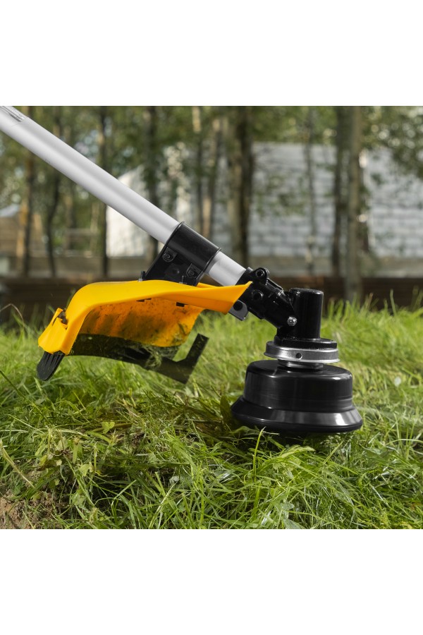 Триммер бензиновый DT 43, 43 см3, 2.5 л. с, неразъемная штанга, состоит из 2 частей Denzel