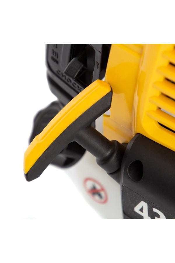 Триммер бензиновый DT 43, 43 см3, 2.5 л. с, неразъемная штанга, состоит из 2 частей Denzel