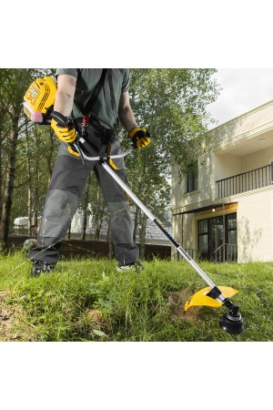 Триммер бензиновый DT 43, 43 см3, 2.5 л. с, неразъемная штанга, состоит из 2 частей Denzel