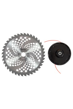 Триммер бензиновый DT 43, 43 см3, 2.5 л. с, неразъемная штанга, состоит из 2 частей Denzel