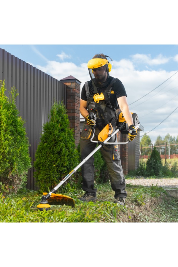 Триммер бензиновый DT 52, 52 см3, 3 л. с, неразъемная штанга, состоит из 2 частей Denzel