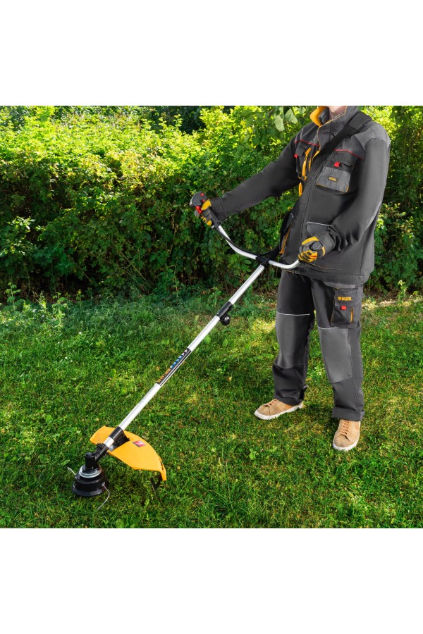 Триммер бензиновый DT 52S, 52 см3, 3 л. с, разъемная штанга, состоит из 2 частей Denzel