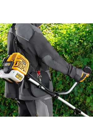 Триммер бензиновый DT 52S, 52 см3, 3 л. с, разъемная штанга, состоит из 2 частей Denzel