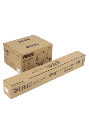 Триммер бензиновый DT 52S, 52 см3, 3 л. с, разъемная штанга, состоит из 2 частей Denzel