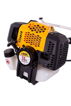 Триммер бензиновый DGT 330, 33 см3, 1.8 л. с, неразъемная штанга, состоит из 2 частей Denzel