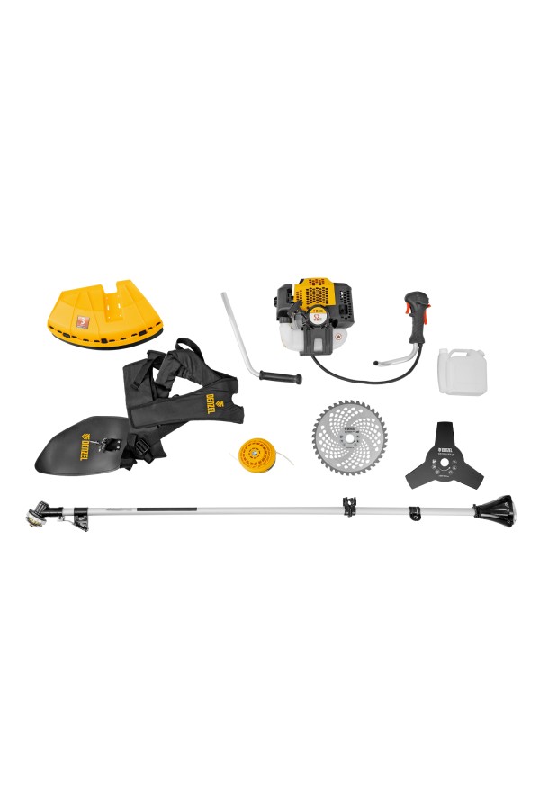 Триммер бензиновый DGT 520, 52 см3, 3 л. с, неразъемная штанга, состоит из 2 частей Denzel