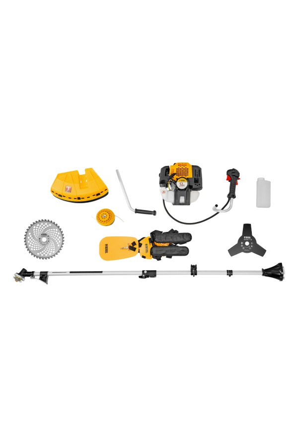 Триммер бензиновый DGT 520S, 52 см3, 3 л. с, разъемная штанга, состоит из 2 частей Denzel