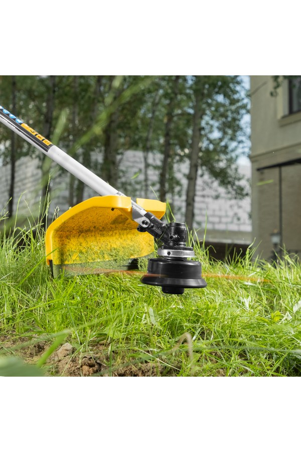 Триммер бензиновый DTL-33, 33 см3, неразъемная штанга Denzel