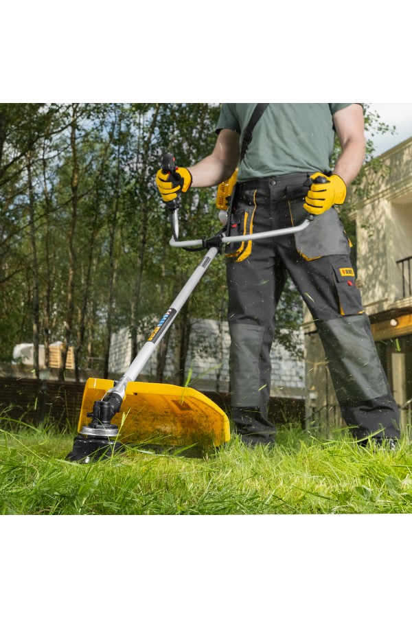 Триммер бензиновый DTL-33, 33 см3, неразъемная штанга Denzel