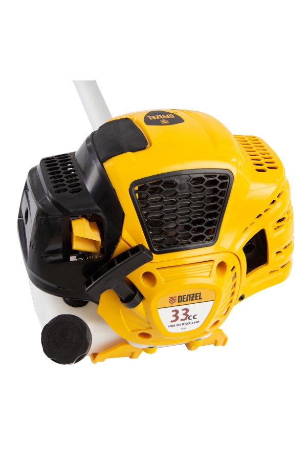 Триммер бензиновый DTL-33S, 33 см3, разъемная штанга, состоит из 2 частей Denzel